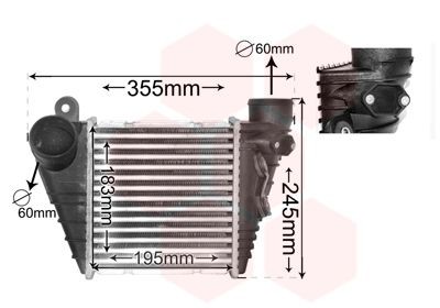VAN WEZEL Intercooler Varenummer: 03004172 billige