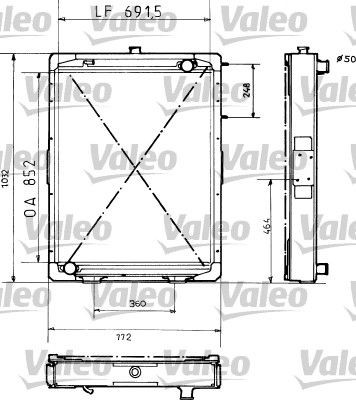 VALEO Engine radiator Article number: 730731 cheaply