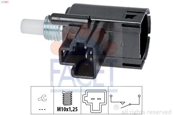 FACET Switch, clutch control (cruise control) Article number: 7.1257 cheaply