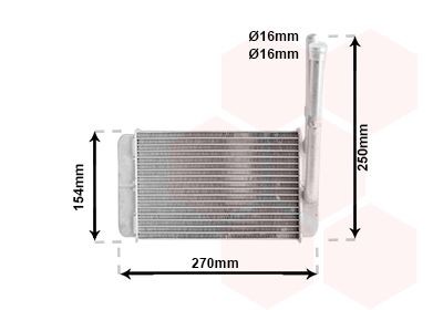 VAN WEZEL Heater matrix Article number: 18006132 cheaply