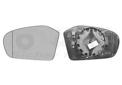 VAN WEZEL Mirror Glass, outside mirror Article number: 3017837U cheaply