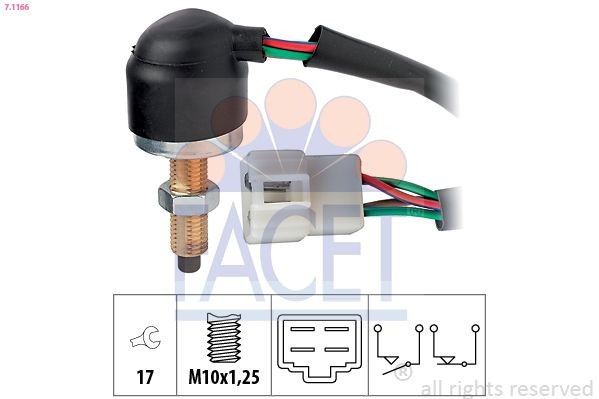 FACET Brake Light Switch Article number: 7.1166 cheaply