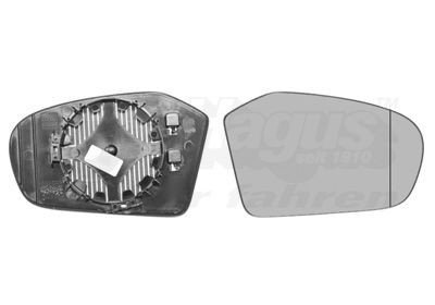 VAN WEZEL Mirror Glass, outside mirror Article number: 3017838U cheaply