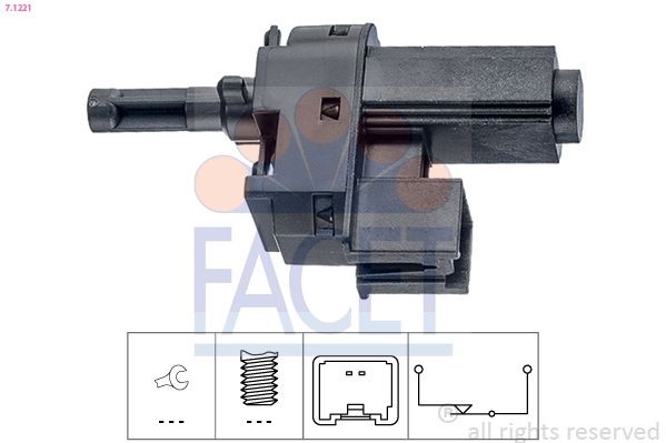 FACET Switch, clutch control (cruise control) Article number: 7.1221 cheaply