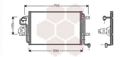 VAN WEZEL Air conditioning condenser Article number: 03005130 cheaply