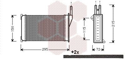 VAN WEZEL Heater matrix Article number: 18006098 cheaply