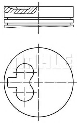 MAHLE ORIGINAL Piston Article number: 0210800 cheaply