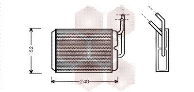 VAN WEZEL Heater matrix Article number: 43006220 cheaply