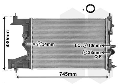VAN WEZEL Engine radiator Article number: 37002485 cheaply
