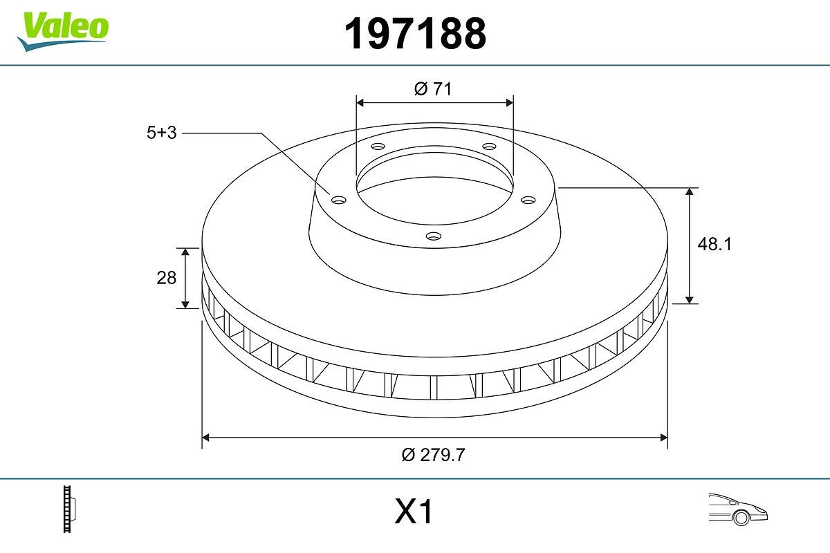 VALEO Disc de frână număr articol: 197188 ieftin