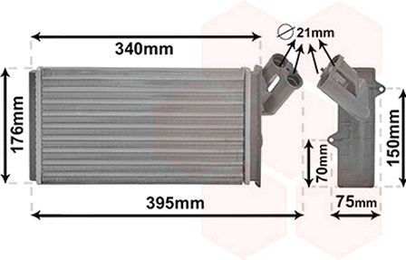 VAN WEZEL Heater matrix Article number: 09006129 cheaply