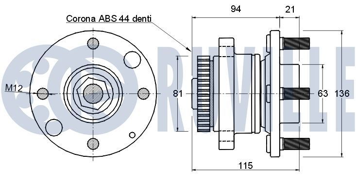 RUVILLE Timing belt deflection pulley Article number: 55455 cheaply
