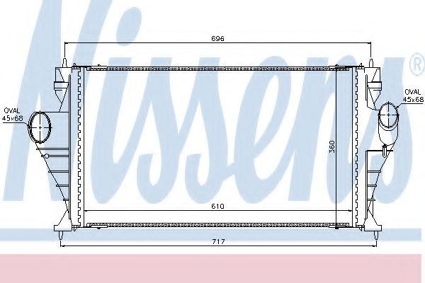 NISSENS Intercooler Article number: 96764 cheaply