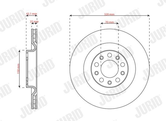 JURID Rivet, drum brake lining Article number: 8102080005 cheaply
