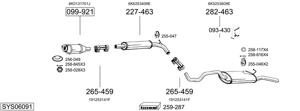 BOSAL Zadnji glusnik številka artikla: 279-127 poceni