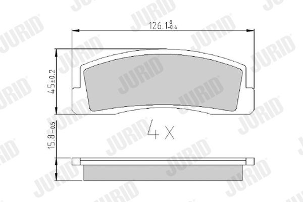 JURID Brake pad set Article number: 571265J cheaply