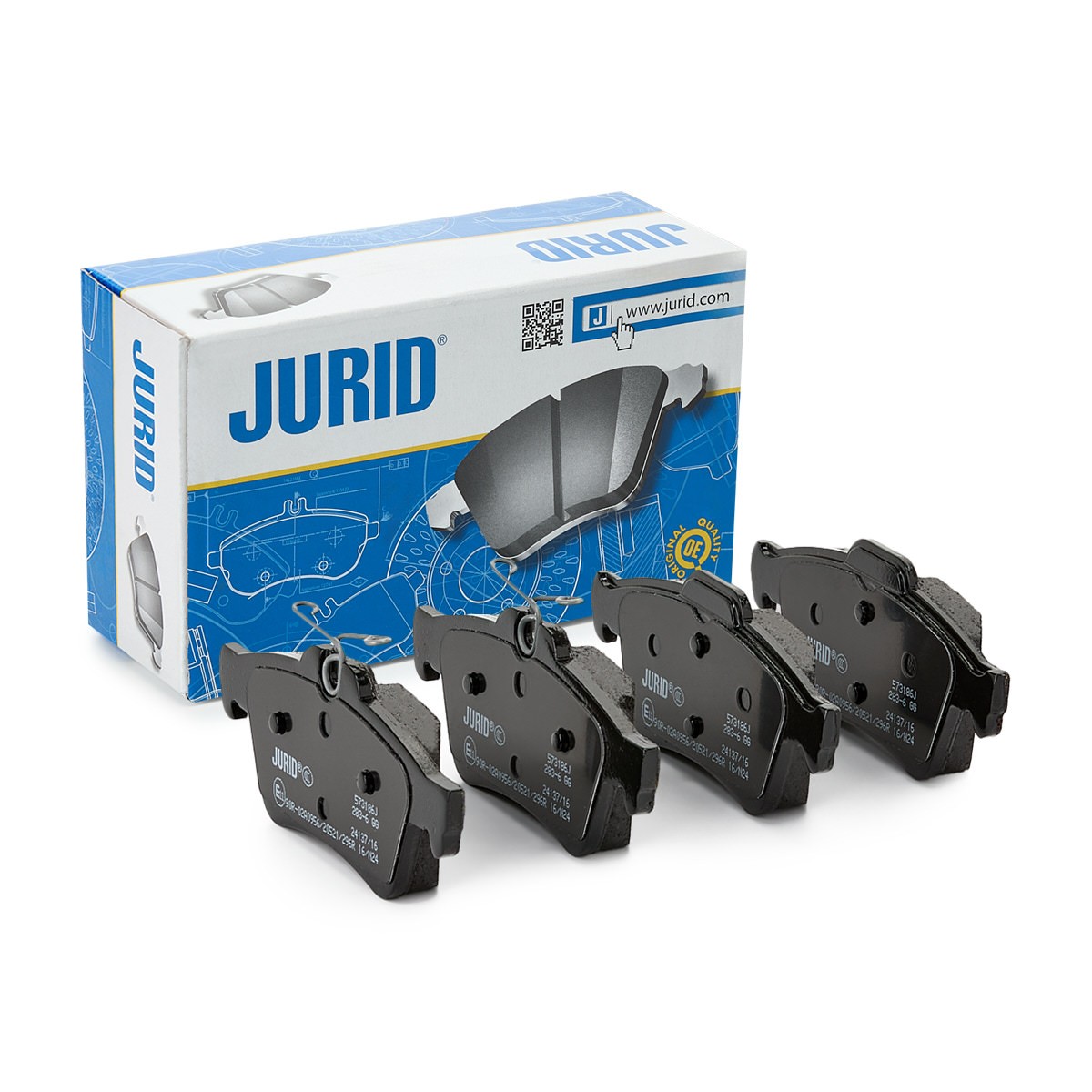 JURID Brake pad set Article number: 573186J cheaply