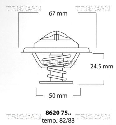 TRISCAN Thermostat Article number: 8620 7582 cheaply