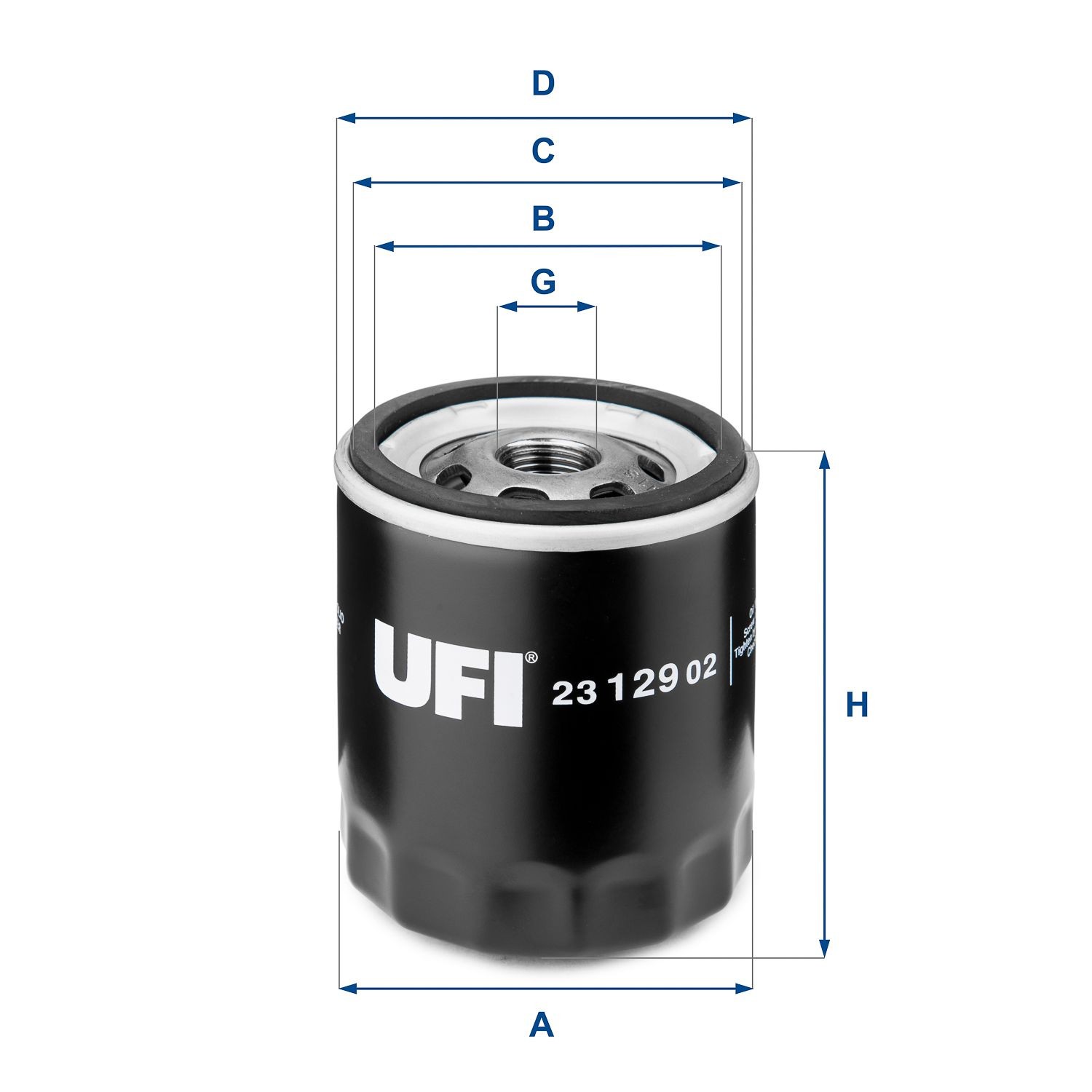 UFI Oil filter Article number: 23.129.02 cheaply