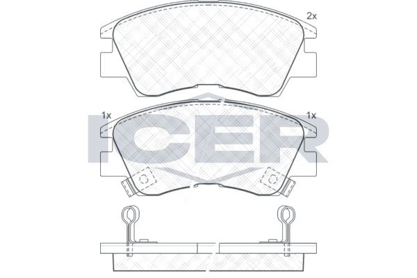 ICER Brake pad set Article number: 140701 cheaply