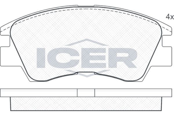 ICER Brake pad set Article number: 140791 cheaply