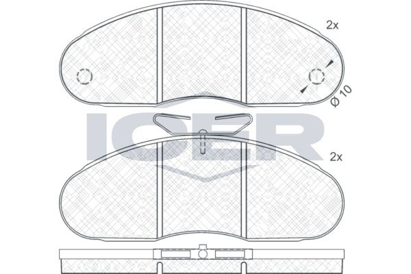 ICER Brake pad set Article number: 140813 cheaply