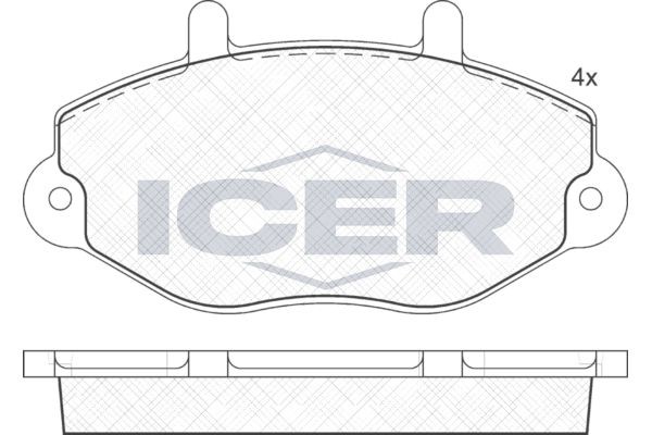ICER Brake pad set Article number: 140897 cheaply