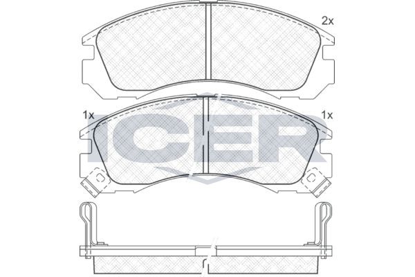 ICER Brake pad set Article number: 140979 cheaply