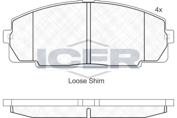 ICER Brake pad set Article number: 141170 cheaply