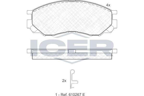 ICER Brake pad set Article number: 141234 cheaply