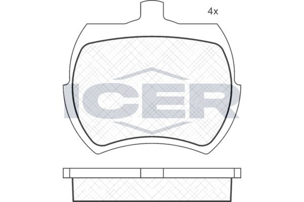 ICER Brake pad set Article number: 180002 cheaply