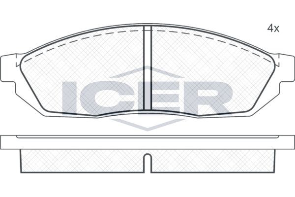 ICER Brake pad set Article number: 180311 cheaply