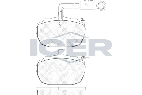 ICER Brake pad set Article number: 180407 cheaply