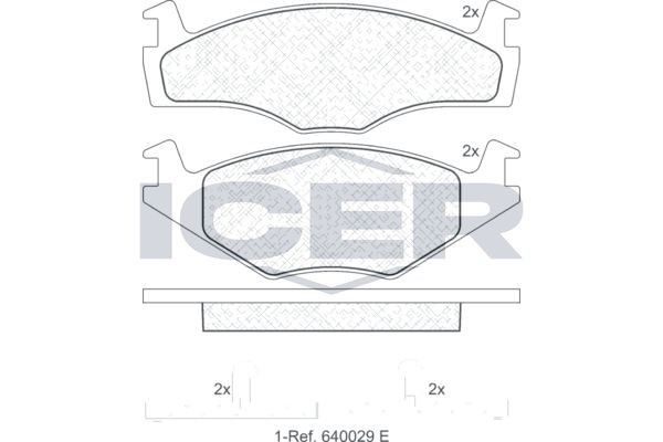 ICER Brake pad set Article number: 180459 cheaply