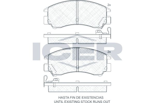 ICER Brake pad set Article number: 180509 cheaply
