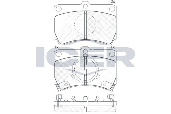 ICER Brake pad set Article number: 180611 cheaply