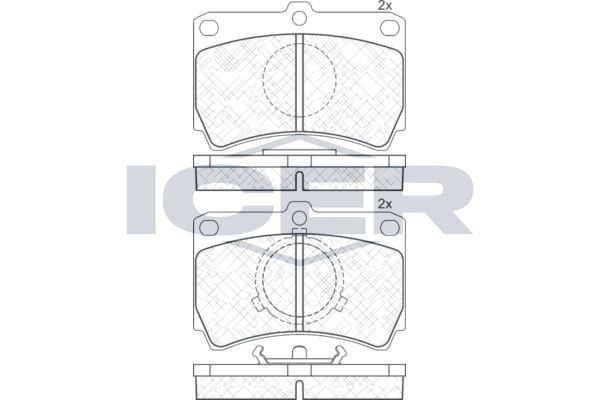 ICER Brake pad set Article number: 180756 cheaply