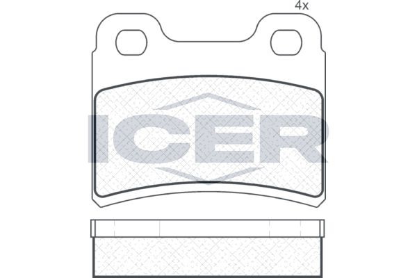 ICER Brake pad set Article number: 180938 cheaply