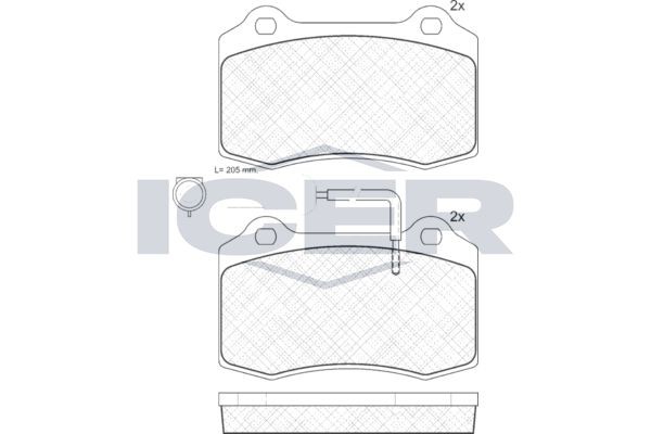 ICER Brake pad set Article number: 181058 cheaply