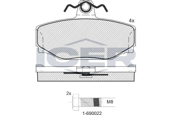 ICER Brake pad set Article number: 181155-700 cheaply