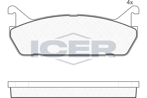 ICER Brake pad set Article number: 181186 cheaply