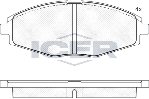 ICER Brake pad set Article number: 181262 cheaply