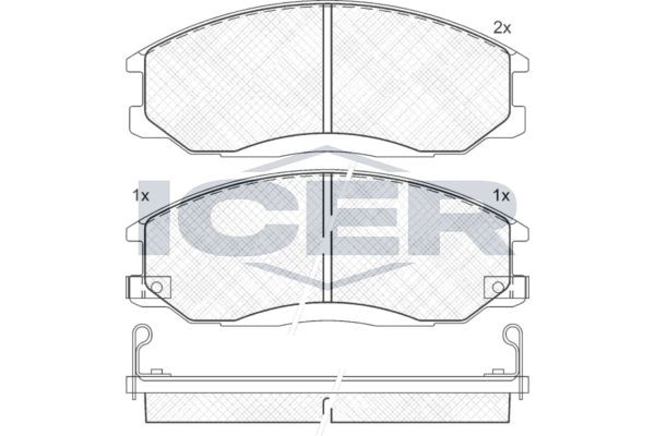 ICER Brake pad set Article number: 181372 cheaply