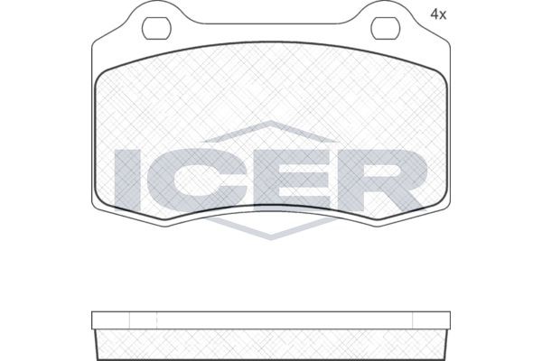ICER Brake pad set Article number: 181447 cheaply