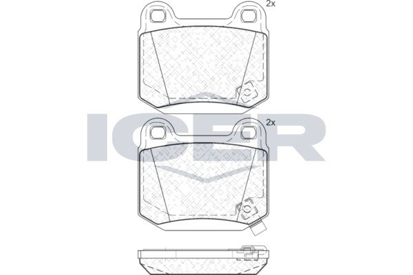 ICER Brake pad set Article number: 181634 cheaply