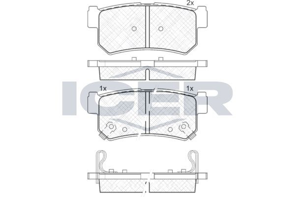 ICER Brake pad set Article number: 181646 cheaply