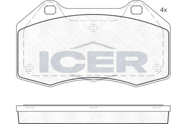 ICER Brake pad set Article number: 181679 cheaply