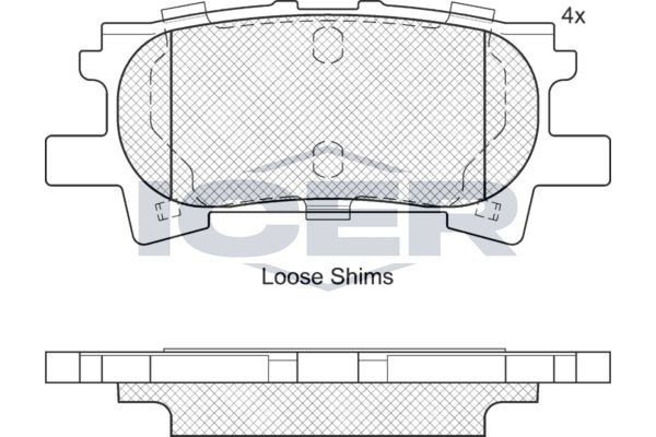 ICER Brake pad set Article number: 181751 cheaply