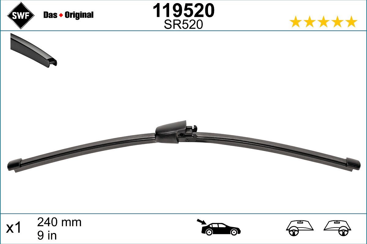 SWF Rear wiper blade Article number: 119520 cheaply