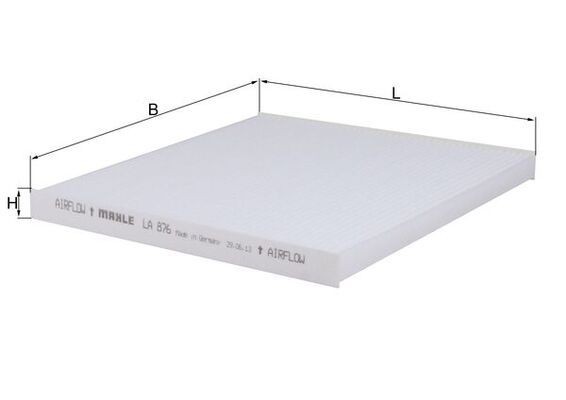 MAHLE ORIGINAL Pollen filter Article number: LA 876 cheaply